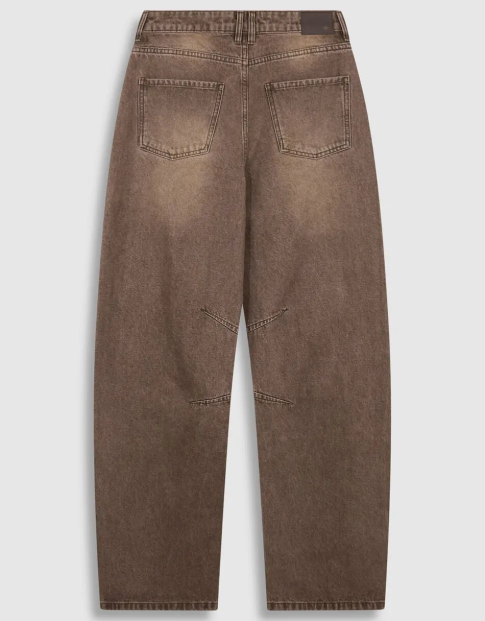 Asymmetric Barrel Fit Jeans Washed Bruin