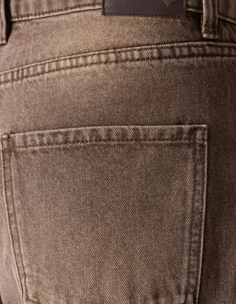 Asymmetric Barrel Fit Jeans Washed Bruin