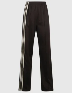 Asymmetrische Tape Wide Leg Broek Donkerbruin