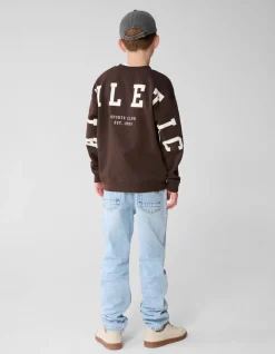 Athletic Artwork Sweater Donkerbruin