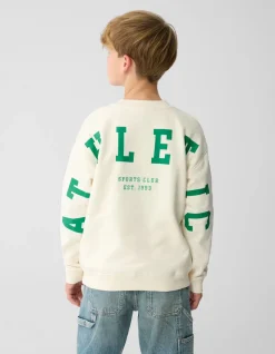 Athletic Artwork Sweater Gebroken Wit