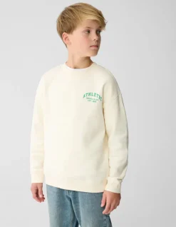 Athletic Artwork Sweater Gebroken Wit