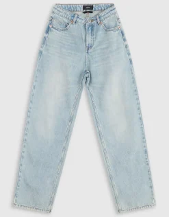 Baggy Fit Jeans Dirty Washed Lichtblauw