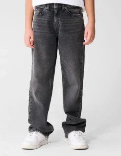 Baggy Fit Jeans Donkergrijs