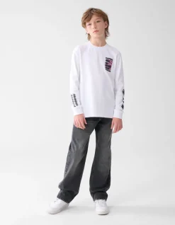 Baggy Fit Jeans Donkergrijs