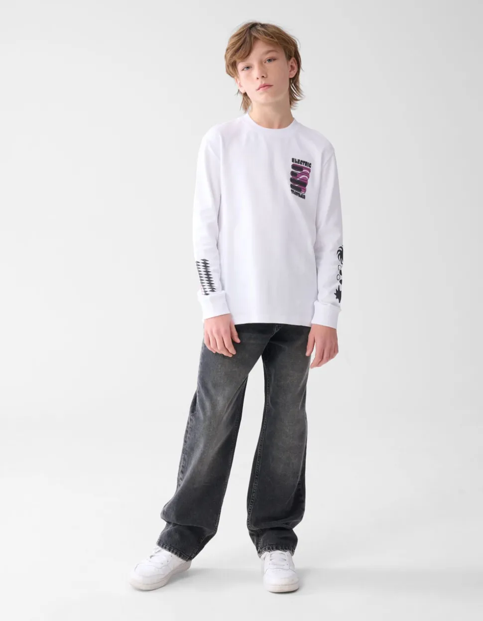 Baggy Fit Jeans Donkergrijs