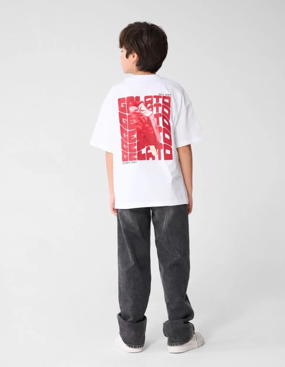 Baggy Fit Jeans Donkergrijs
