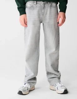 Baggy Fit Jeans Lichtgrijs