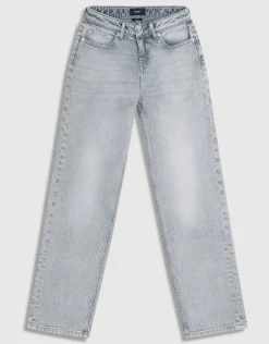 Baggy Fit Jeans Lichtgrijs