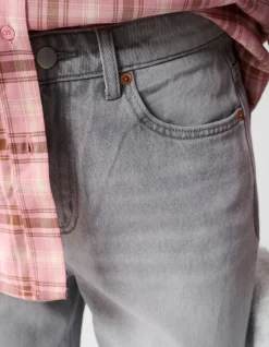 Baggy Fit Jeans Lichtgrijs