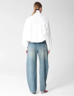Baggy Fit Tinted Jeans Donkerblauw