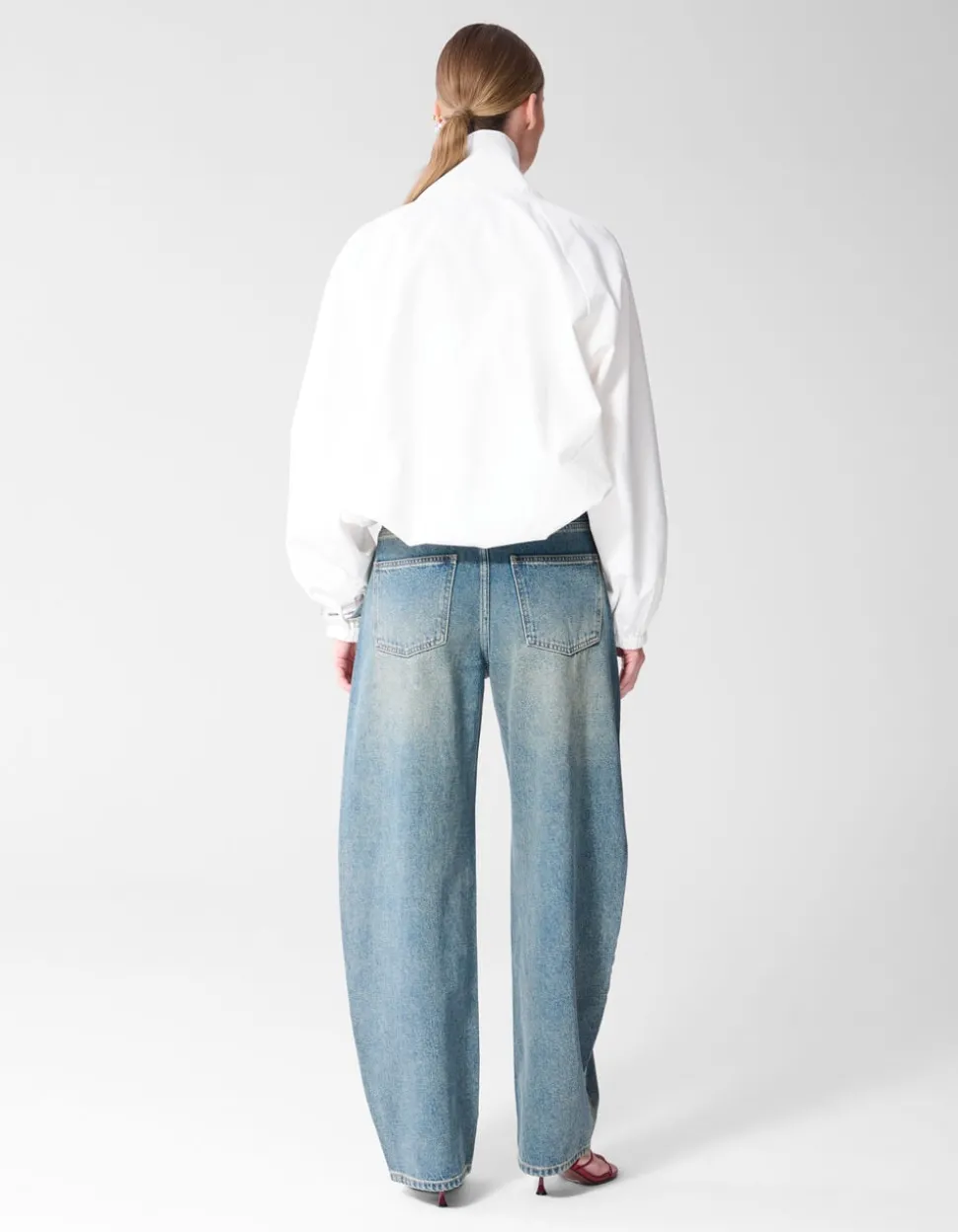 Baggy Fit Tinted Jeans Donkerblauw