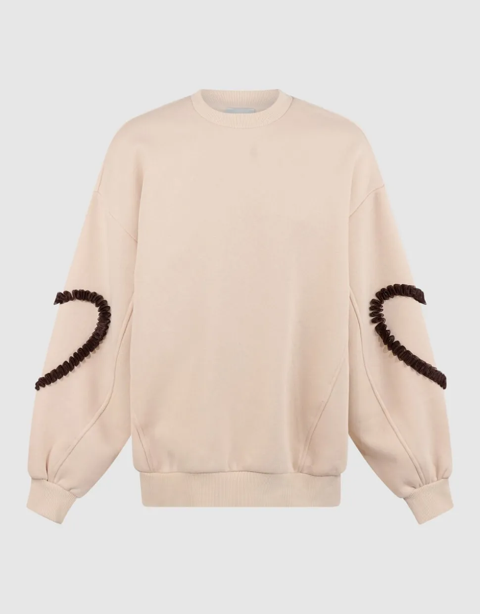 Balloon Fit Heart Sweater Gebroken Wit