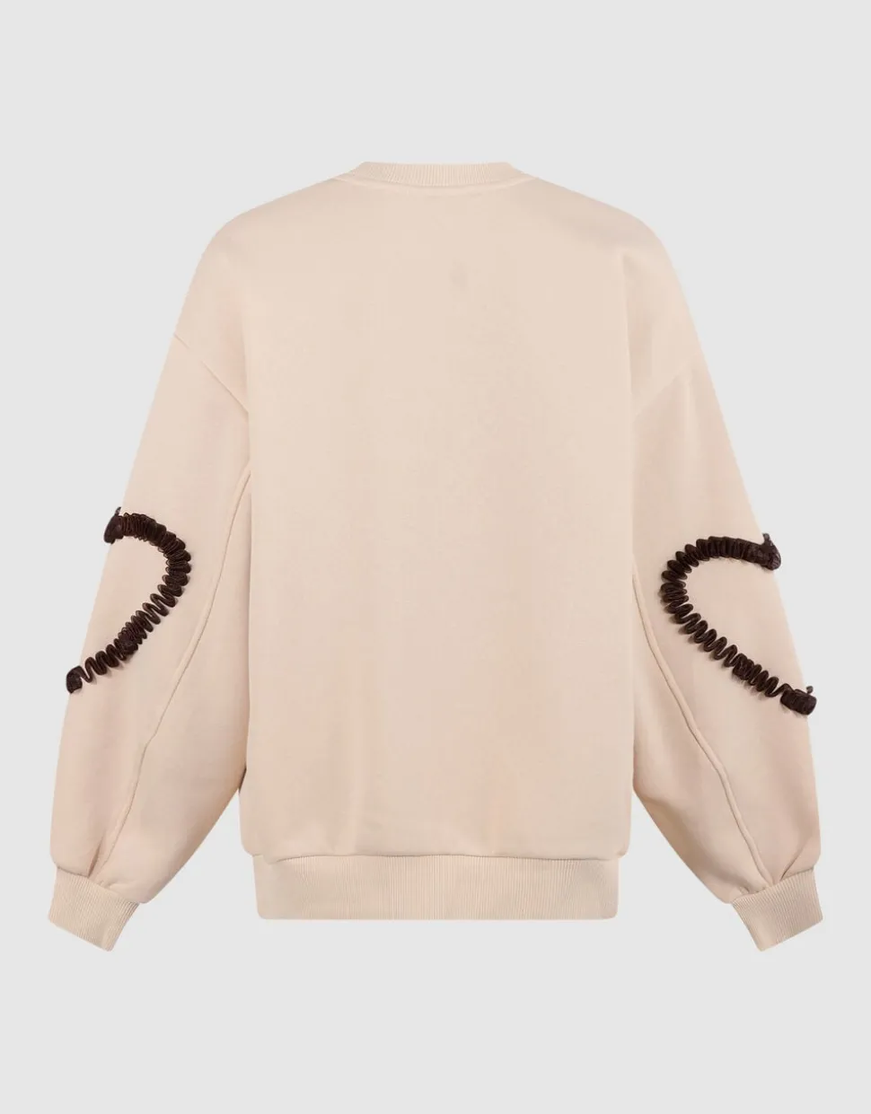Balloon Fit Heart Sweater Gebroken Wit