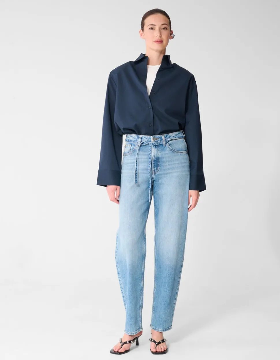 Balloon Fit Jeans Donkerblauw