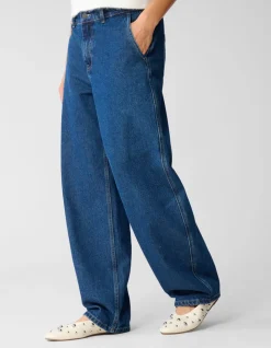 Barrel Fit Jeans Donkerblauw By Mieke
