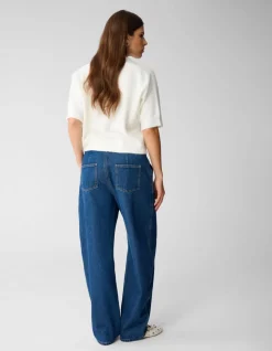 Barrel Fit Jeans Donkerblauw By Mieke