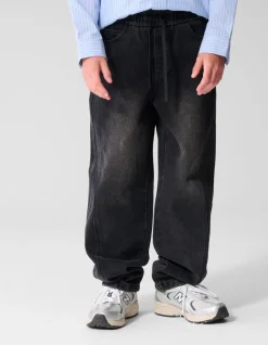 Barrel Fit Jeans Zwart