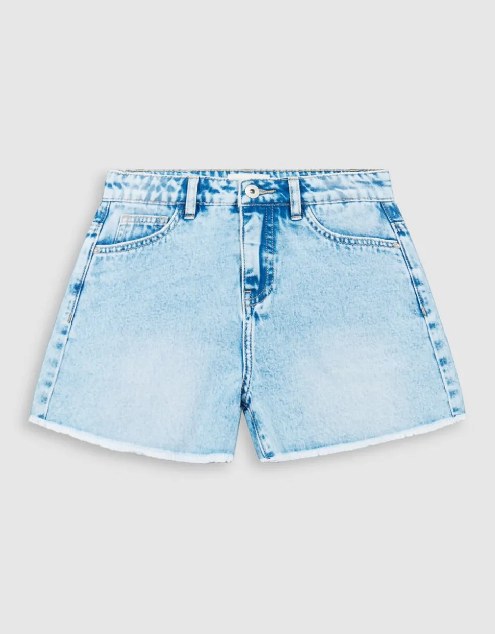 Basis Denim Short Blauw