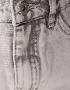 Basis Denim Short Lichtgrijs