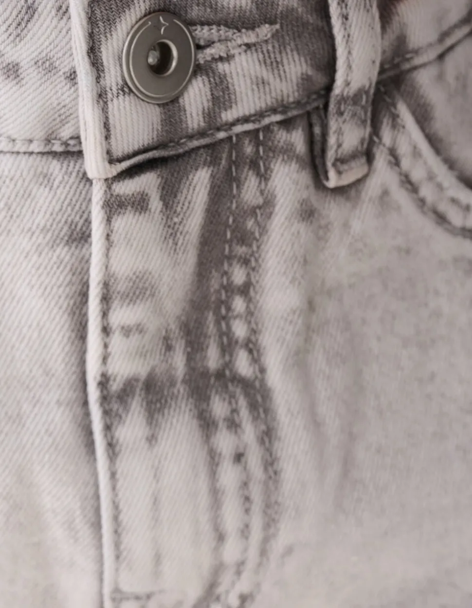 Basis Denim Short Lichtgrijs