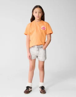 Basis Denim Short Lichtgrijs