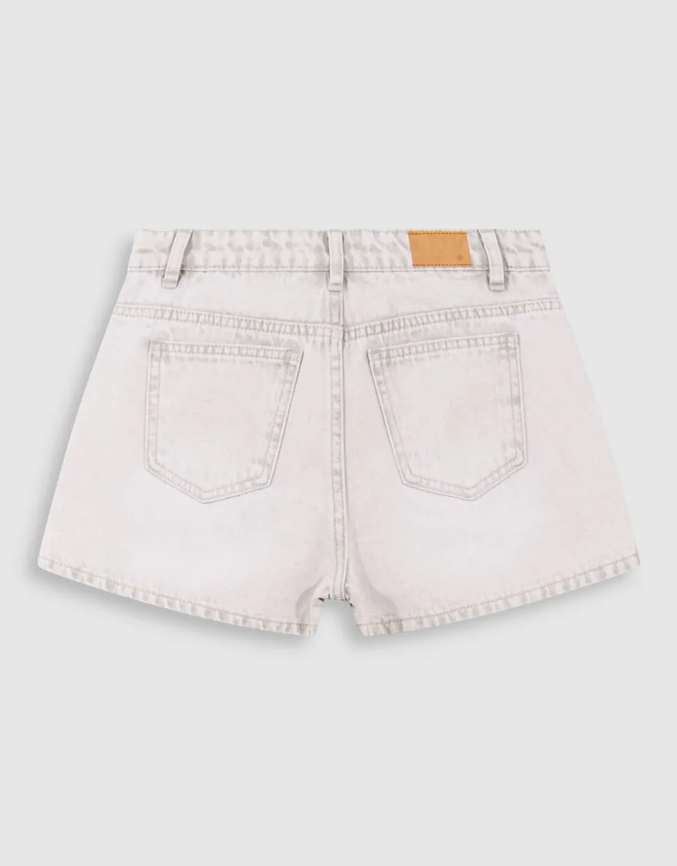 Basis Denim Short Lichtgrijs