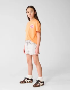 Basis Denim Short Lichtgrijs