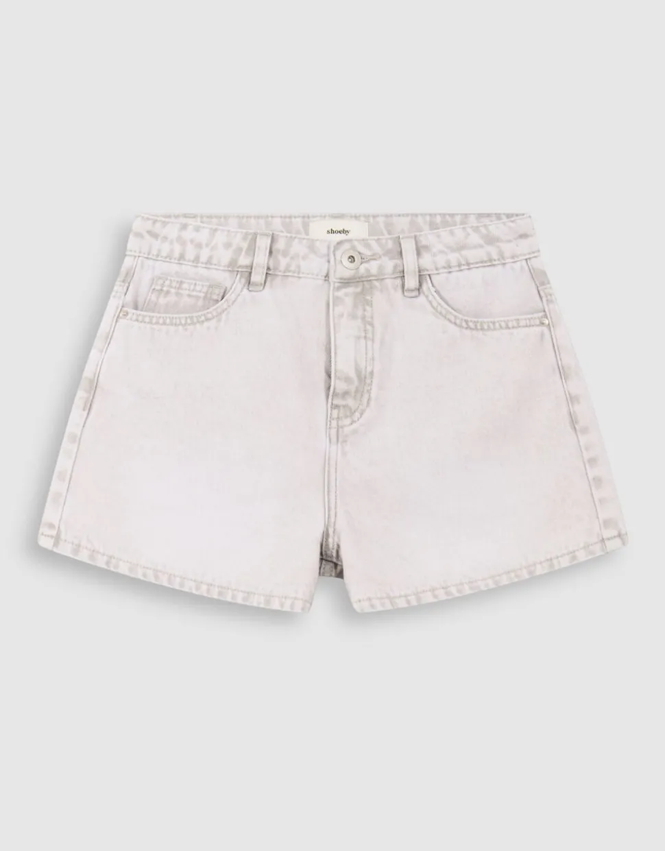Basis Denim Short Lichtgrijs