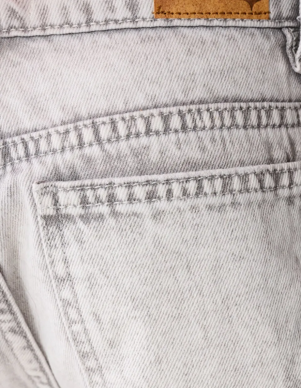 Basis Denim Short Lichtgrijs