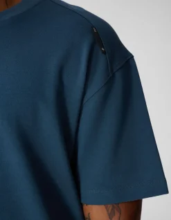 Basis Label T-shirt Blauw