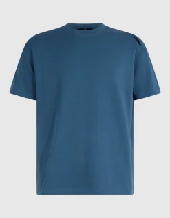 Basis Label T-shirt Blauw