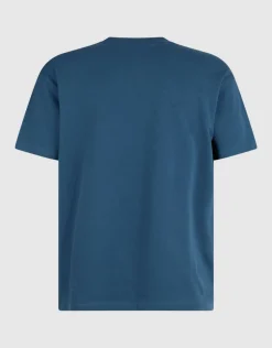 Basis Label T-shirt Blauw