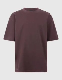 Basis Label T-shirt Donkerbruin