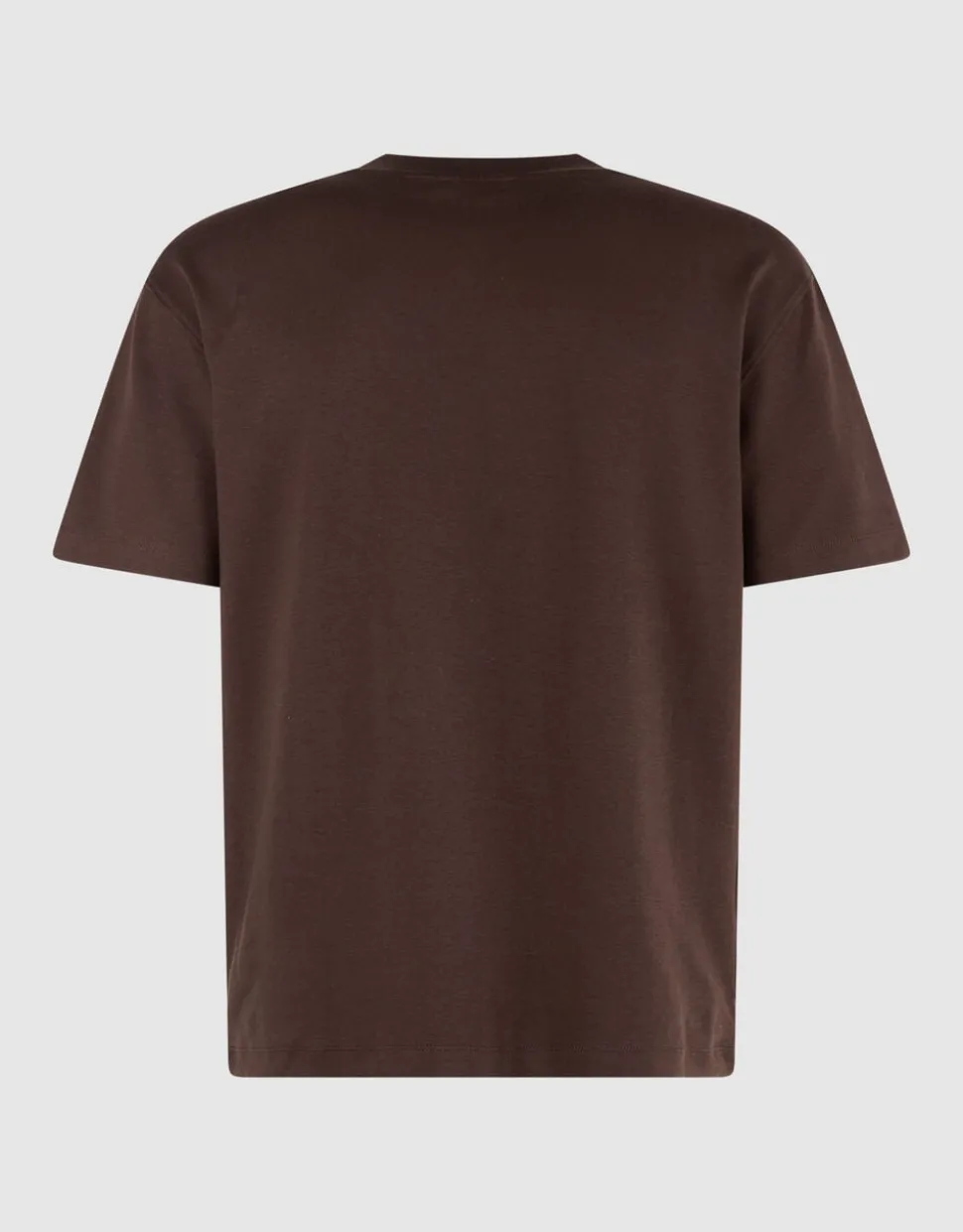 Basis Label T-shirt Donkerbruin