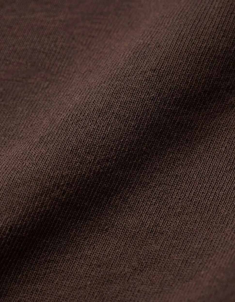 Basis Label T-shirt Donkerbruin