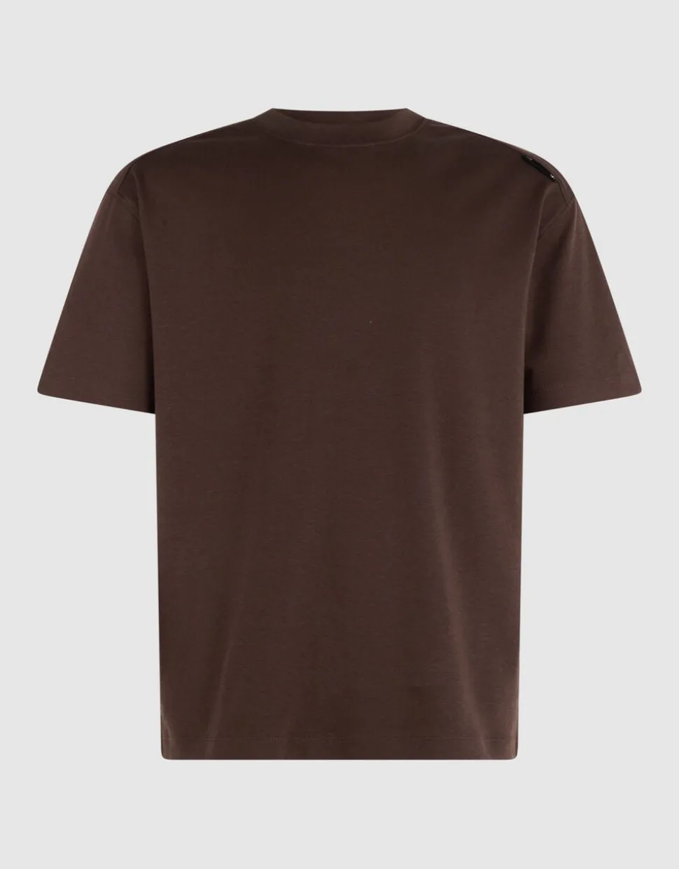 Basis Label T-shirt Donkerbruin