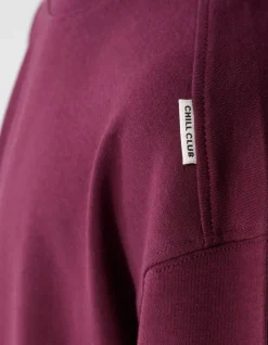 Basis Label T-shirt Donkerrood
