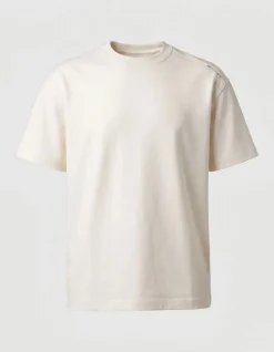 Basis Label T-shirt Gebroken Wit