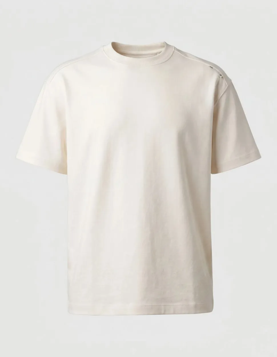 Basis Label T-shirt Gebroken Wit
