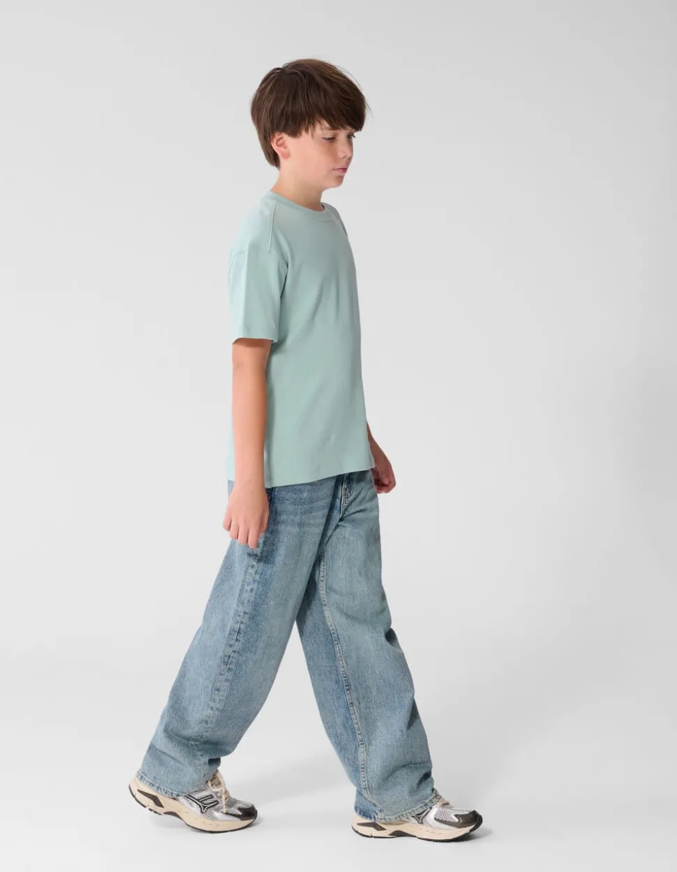 Basis Label T-Shirt Lichtgroen