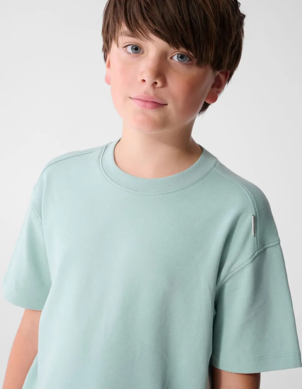 Basis Label T-Shirt Lichtgroen