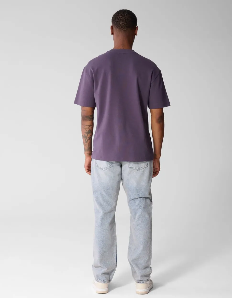 Basis Label T-shirt Paars