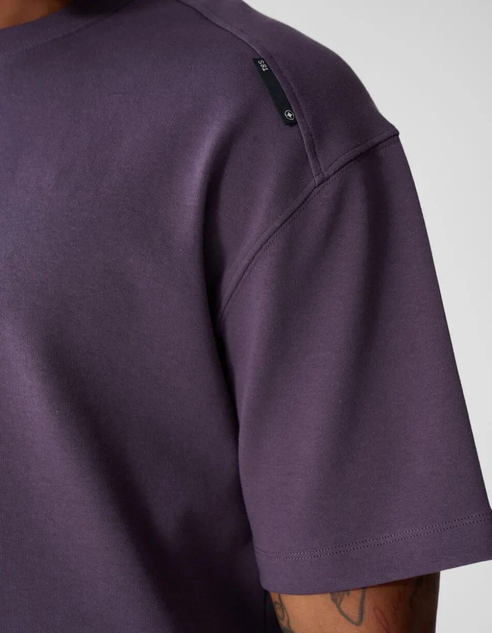 Basis Label T-shirt Paars