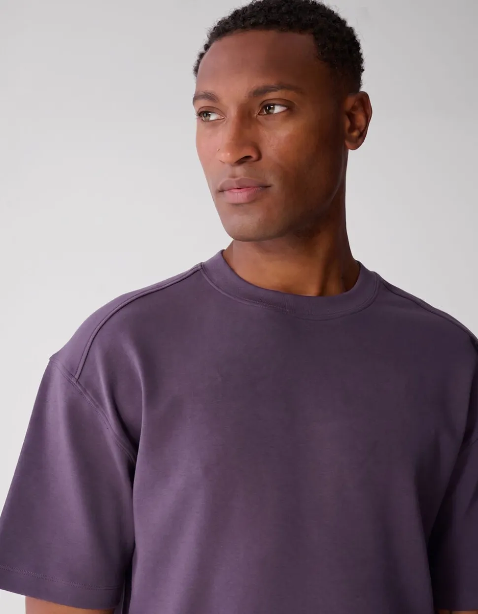 Basis Label T-shirt Paars