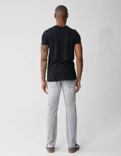 Basis V-hals T-shirt Zwart