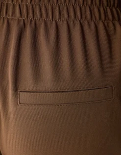Basis Wide Leg Broek Bruin