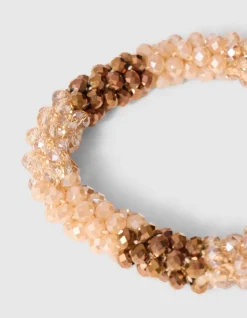 Beaded Armband Beige/Bruin