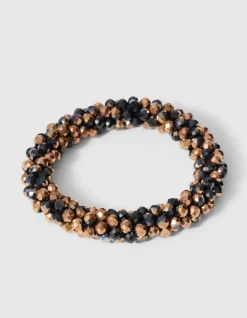 Beaded Armband Bruin/Zwart