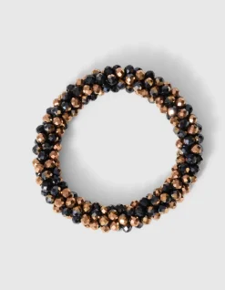 Beaded Armband Bruin/Zwart